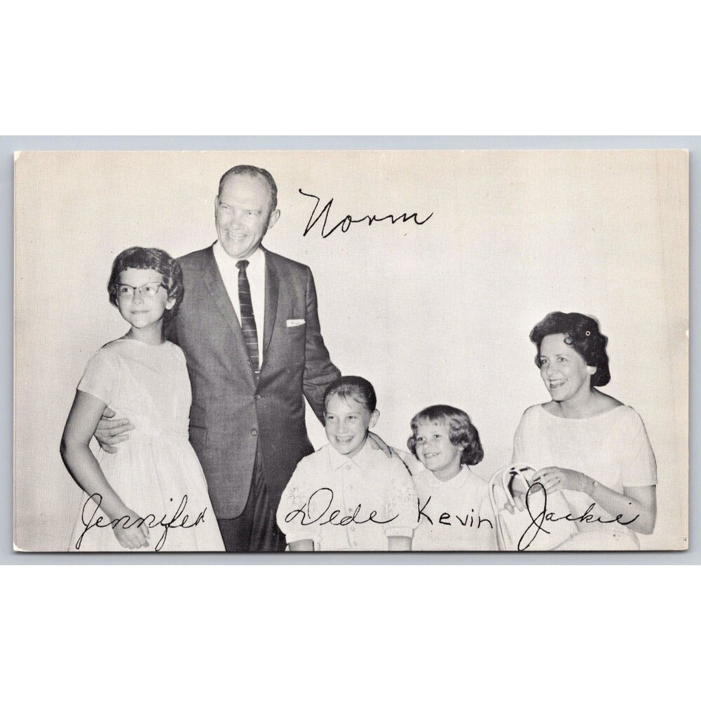 1960 Norman Erbe for Governor Iowa Campaign Postcard Family Photo Republican